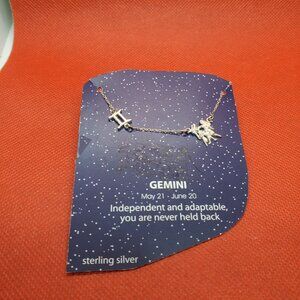 No Brand Name Gemini Necklace 18" + 4" Sterling Silver